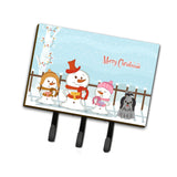 Caroline'S Treasures Merry Christmas Carolers Shih Tzu Black Silver Leash Or Key Holder Bb2420Th68, Triple, Multicolor