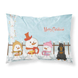 Caroline'S Treasures Christmas Carolers Merry Cocker Spaniel Black Tan Fabric Standard Pillowcase Bb2424Pillowcase
