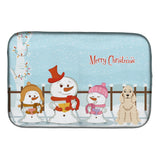 Caroline'S Treasures Merry Christmas Carolers Cocker Spaniel Buff Dish Drying Mat, 14 X 21