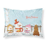 Caroline'S Treasures Merry Christmas Carolers Cocker Spaniel Red Fabric Standard Pillowcase Bb2426Pillowcase, Multicolor