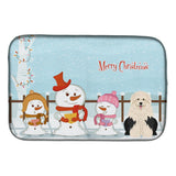 Caroline'S Treasures Old English Sheepdog Dish Drying Mat, 14 X 21, Christmas Carolers