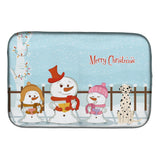 Caroline'S Treasures Merry Christmas Carolers Dalmatian Dish Drying Mat, 14 X 21