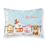 Caroline'S Treasures Christmas Carolers Merry Corgi Fabric Standard Pillowcase Bb2431Pillowcase