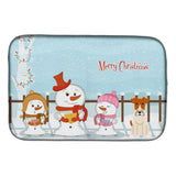 Caroline'S Treasures Wire Fox Terrier Dish Drying Mat, 14 X 21, Christmas Carolers