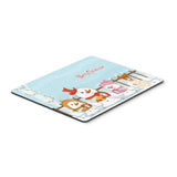 Caroline'S Treasures Merry Christmas Carolers Wire Fox Terrier Mouse Pad, Multicolor, 7.75X9.25 (Bb2432Mp)