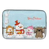 Caroline'S Treasures Merry Christmas Carolers Pekingnese Tan Dish Drying Mat, 14 X 21