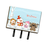 Caroline'S Treasures Christmas Carolers Merry Pekingnese Tan Leash Or Key Holder Bb2433Th68, Triple
