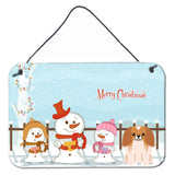 Caroline'S Treasures Christmas Carolers Merry Pekingnese Red White Wall Or Door Hanging Prints Bb2434Ds812, 8 X 12