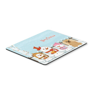 Caroline'S Treasures Merry Christmas Pekingese Fawn Sable Mouse Pad, Multicolor, 7.75X9.25 (Bb2435Mp)