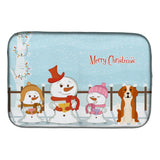 Caroline'S Treasures Merry Christmas Carolers English Foxhound Dish Drying Mat, 14 X 21