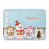 Caroline'S Treasures Merry Christmas Chinese Crested Cream Floor Mat, 19 X 27, Multicolor