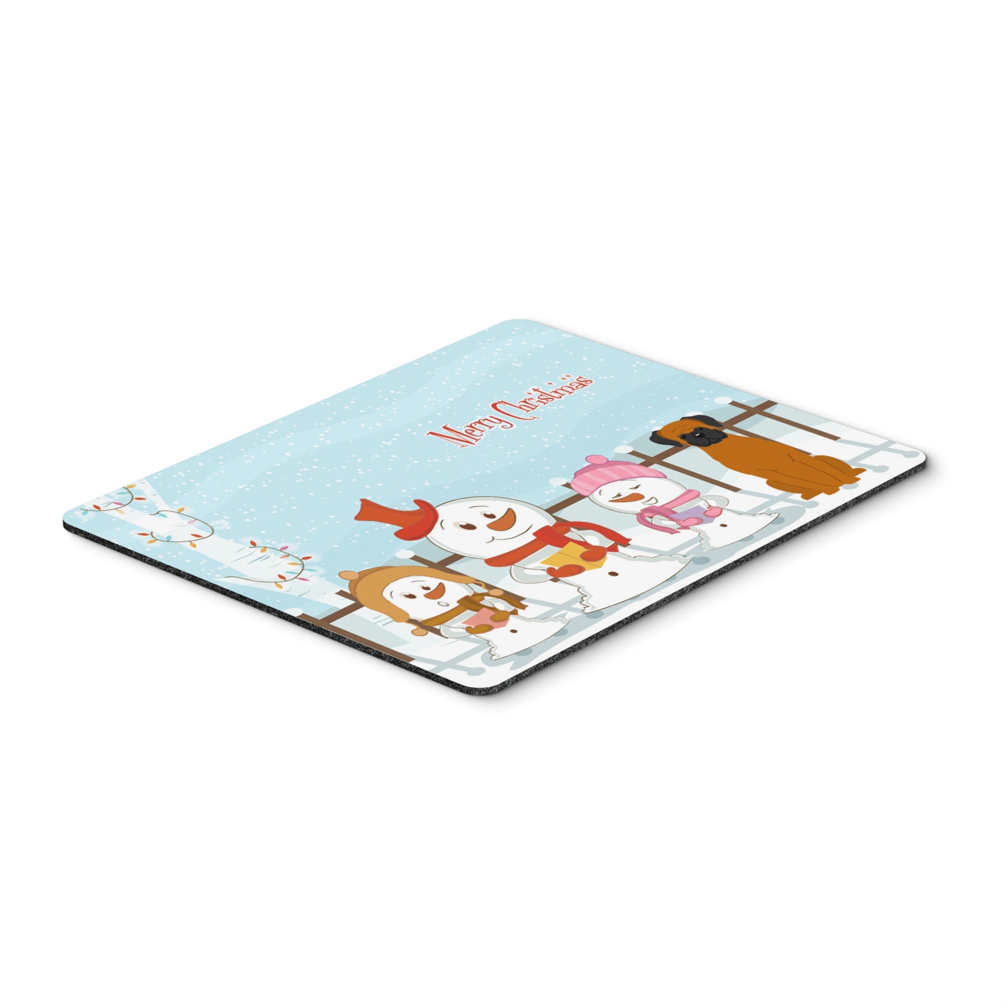 Caroline'S Treasures Merry Christmas Carolers Fawn Boxer Mouse Pad, Multicolor, 7.75X9.25 (Bb2446Mp)