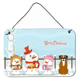Caroline'S Treasures Christmas Carolers Merry Flashy Fawn Boxer Wall Or Door Hanging Prints Bb2447Ds812, 8 X 12