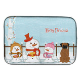 Caroline'S Treasures Merry Christmas Carolers Brindle Boxer Dish Drying Mat, 14 X 21