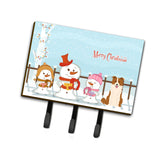 Caroline'S Treasures Merry Christmas Carolers Border Collie Red White Leash Or Key Holder Bb2450Th68, Triple, Multicolor