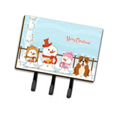 Caroline'S Treasures Merry Christmas Carolers English Bulldog Red White Leash Or Key Holder Bb2451Th68, Triple, Multicolor