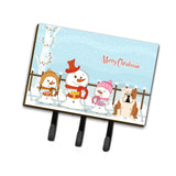 Caroline'S Treasures Merry Christmas Carolers English Bulldog Fawn White Leash Or Key Holder Bb2456Th68, Triple, Multicolor