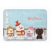 Caroline'S Treasures Christmas Wire Hair Dachshund Chocolate Floor Mat, 19 X 27, Multicolor