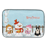 Caroline'S Treasures Merry Christmas Carolers Bull Terrier Dish Drying Mat, 14 X 21