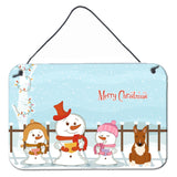 Caroline'S Treasures Christmas Carolers Merry Bull Terrier Red Wall Or Door Hanging Prints Bb2465Ds812, 8 X 12