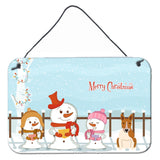 Caroline'S Treasures Christmas Carolers Merry Bull Terrier Red White Wall Or Door Hanging Prints Bb2466Ds812, 8 X 12