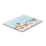 Caroline'S Treasures Merry Christmas Bull Terrier Red White Mouse Pad, Multicolor, 7.75X9.25 (Bb2466Mp)