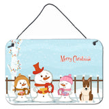 Caroline'S Treasures Christmas Carolers Merry Bull Terrier Brindle Wall Or Door Hanging Prints Bb2468Ds812, 8 X 12