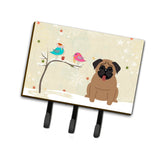 Caroline'S Treasures Christmas Presents Friends Pug Brown Leash Or Key Holder Bb2477Th68, Triple