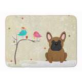 Caroline'S Treasures Christmas French Bulldog Brown Floor Mat, 19 X 27, Multicolor