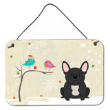 Caroline'S Treasures Christmas Presents Friends French Bulldog Black Wall Or Door Hanging Prints Bb2486Ds812, 8 X 12
