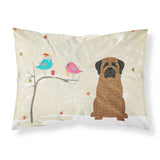 Caroline'S Treasures Christmas Presents Between Friends Mastiff Brindle Fabric Standard Pillowcase Bb2487Pillowcase, Multicolo