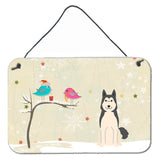 Caroline'S Treasures Christmas Presents Friends West Siberian Laika Spitz Wall Or Door Hanging Prints Bb2497Ds812, 8 X 12,