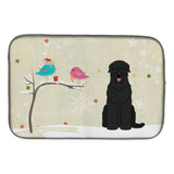 Caroline'S Treasures Christmas Presents Between Friends Black Russian Terrier Dish Drying Mat, 14 X 21
