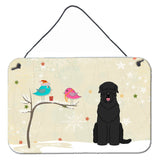 Caroline'S Treasures Christmas Presents Friends Black Russian Terrier Wall Or Door Hanging Prints Bb2498Ds812, 8 X 12,