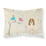Caroline'S Treasures Christmas Presents Between Friends Russian Spaniel Fabric Standard Pillowcase Bb2503Pillowcase, Multicolo