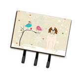 Caroline'S Treasures Christmas Presents Between Friends Saint Bernard Leash Or Key Holder Bb2507Th68, Triple, Multicolor