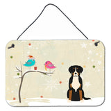 Caroline'S Treasures Christmas Presents Between Friends Greater Swiss Mountain Dog Wall Or Door Hanging Prints Bb2509Ds812, 8,