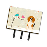 Caroline'S Treasures Christmas Presents Between Friends Beagle Tricolor Leash Or Key Holder Bb2512Th68, Triple, Multicolor