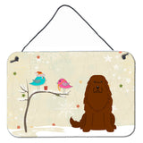 Caroline'S Treasures Christmas Presents Friends Caucasian Shepherd Dog Wall Or Door Hanging Prints Bb2522Ds812, 8 X 12