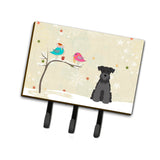 Caroline'S Treasures Christmas Presents Between Friends Miniature Schanuzer Black Leash Or Key Holder Bb2523Th68, Triple, Mult