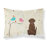 Caroline'S Treasures Christmas Presents Between Friends Chocolate Labrador Fabric Standard Pillowcase Bb2528Pillowcase, Multic