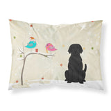 Caroline'S Treasures Christmas Presents Between Friends Black Labrador Fabric Standard Pillowcase Bb2529Pillowcase, Multicolor