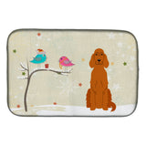 Caroline'S Treasures Christmas Presents Between Friends Irish Setter Dish Drying Mat, 14 X 21