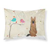 Caroline'S Treasures Christmas Presents Between Friends German Shepherd Fabric Standard Pillowcase Bb2539Pillowcase, Multicolo