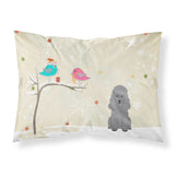 Caroline'S Treasures Christmas Presents Between Friends Poodle Silver Fabric Standard Pillowcase Bb2540Pillowcase, Multicolor,