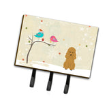 Caroline'S Treasures Christmas Presents Between Friends Poodle Tan Leash Or Key Holder Bb2541Th68, Triple, Multicolor
