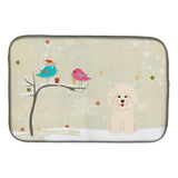 Caroline'S Treasures Christmas Presents Between Friends Bichon Frise Dish Drying Mat, 14 X 21