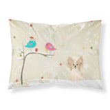Caroline'S Treasures Christmas Presents Between Friends Papillon Sable White Fabric Standard Pillowcase Bb2549Pillowcase, Mult