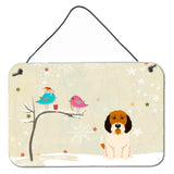 Caroline'S Treasures Christmas Presents Friends Petit Basset Griffon Veenden Wall Or Door Hanging Prints Bb2551Ds812, 8 X