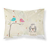 Caroline'S Treasures Christmas Presents Between Friends Shih Tzu Silver White Fabric Standard Pillowcase Bb2557Pillowcase, Mul